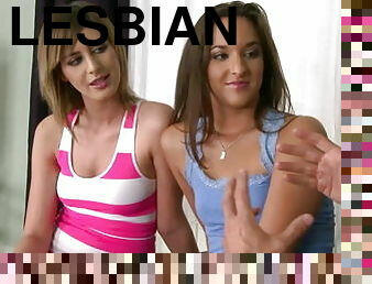 Lesbian euro teens Angel and Amirah