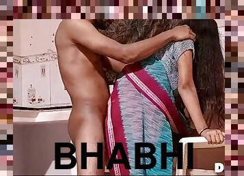 Desi Bhabhi has rough doggy style sex with her servant in the kitchen