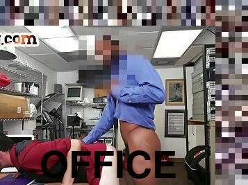IR bottom stud drilled in the ass by a dominant BBC in the office
