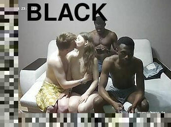 esposa, negra-ebony, negra, polla
