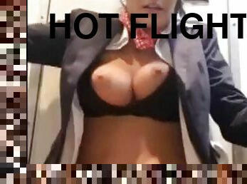 Hot flight attendant live broadcasts hot cam show