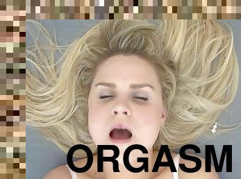 Shy Blonde Experiences a Wild Orgasm