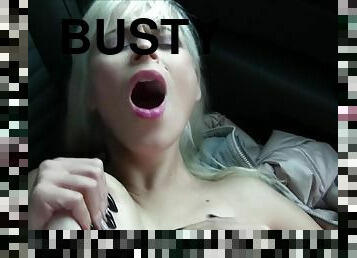 Busty Italian blonde Vittoria Dolce fucked for cash in car
