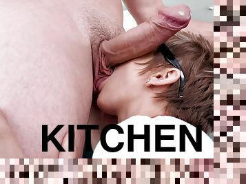 Amazing Mickey Blue getting fucked good in the kitchen