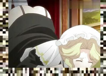 blond hair babe hair lady maid anime hentai