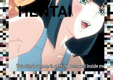 Anime hentai girls are deepthroating cartoon dicks