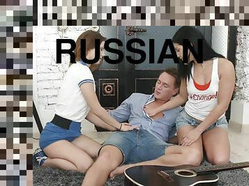cute russian teens threesome sex