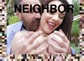 Gabbie Carter fucks old neighbor to have fun