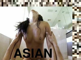 Alina Li POV fucked in the bathroom