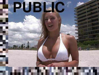 Stalking A Hottie Bikini Model - Anne public flashing