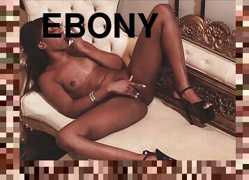 Ebony Crystal solo masturbation