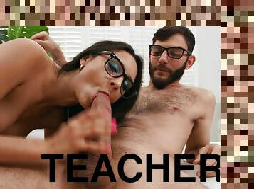 Naughty teacher Eliza Ibarra fucks student