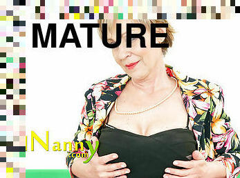OldNannY Slim Mature Lady Solo Play