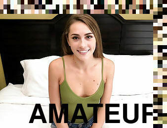 Watch this inviting teenage amateurs make her first porn