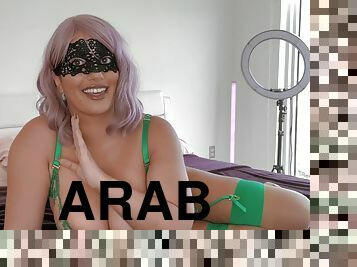 Chubby Sarah Arabic wearing nylon stockings being fucked
