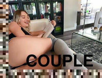 Kenna James enjoys while sucking a hard cock in HD POV video