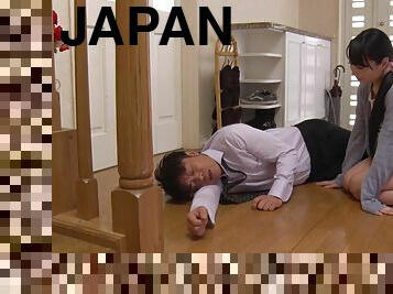 Japanese wife, Kokona Sakurai sucks dick, uncensored