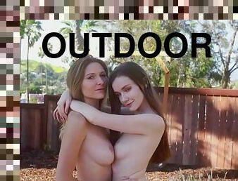 Emily Bloom and Katie Darling - Outdoor Lesbian Erotic Video