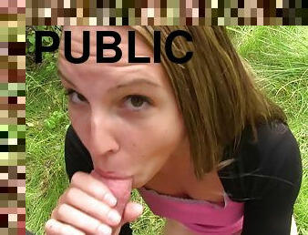 Dirty Blond Jumps On A Penis In The Woods 2 - Public Agent