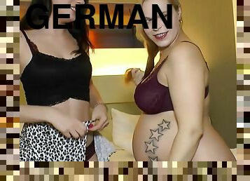 German Threesome with Pregnant mom and 18yo amateur teen ffm