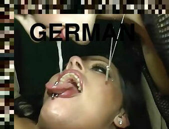 Extreme pervert german cum creampie orgy with gangbang bitch