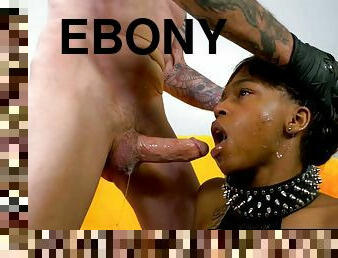 Interracial Facefucking For A Cute Ebony