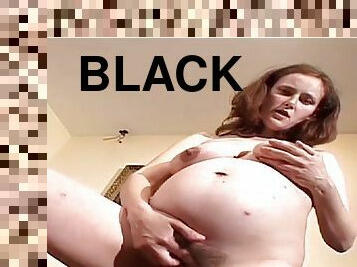 Teen gets rough and deep big black cock interracial fucked in the ninth month of her pregnancy