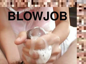 Homemade POV video of brunette Shinobu Todaka giving a blowjob