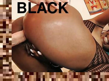 Right In The Ass - big black ass loves anal toys and dicking