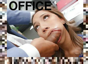 Interracial office sex with naughty Kimora Quin