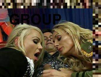 Group dicking at the party with Caprice Jane and Stacey Saran