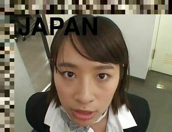 POV video with Japanese girl being fucked in the office - Haruna Hana