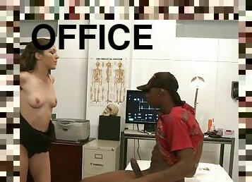 Interracial dicking in the office with Kiera King and her boss