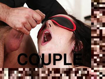 Cum in mouth ending after kinky fucking with tied up Dixie Comet