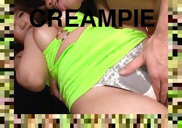 Creampie ending after passionate lovemaking with a cute Asian girl