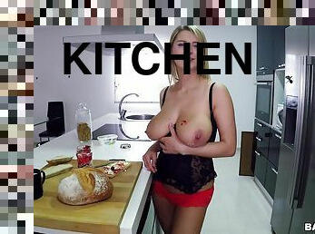 Quickie fucking in the kitchen with large tits wife Katarina Hartlova