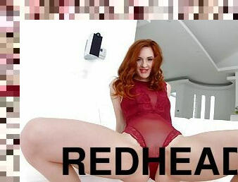 Redhead pornstar Ariadna gets her tight ass stretched good