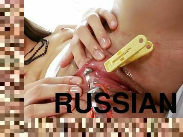 asiático, masturbação, russo, brinquedo, casal, sapatos-salto-alto