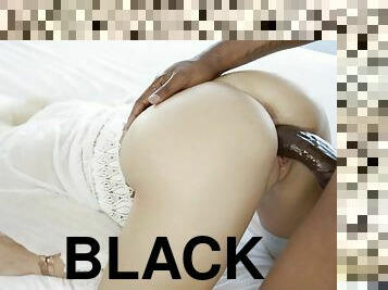 Blonde Fashion Model Addison Belgium Squirts on Huge Black Dick!