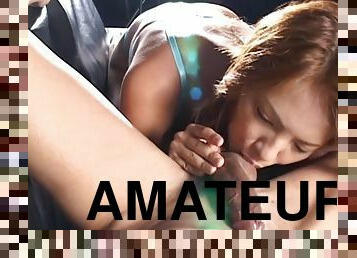 POV video of amateur Ami Yamasaki pleasuring a large dick