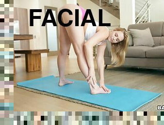 Hardcore fucking with flexible girlfriend Mia Malkova ends with a facial