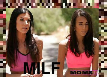 Milfs Teach Copulation - Inviting mommy swaps male milk with young girl