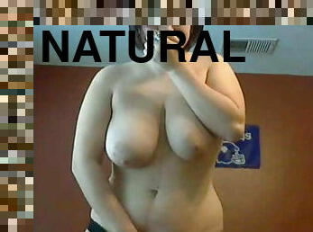 Sexy chubby teen showing her big natural tits