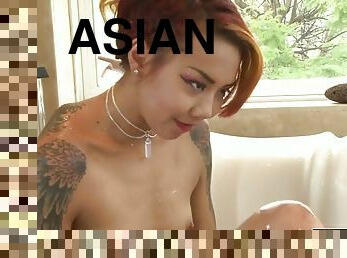 Asian lesbians make sensual love