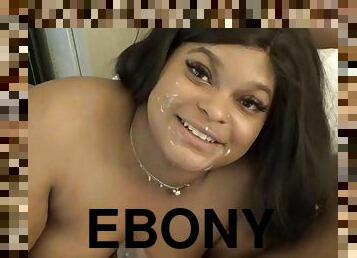 Fat ebony girlfriend opens her legs to be fucked by her man