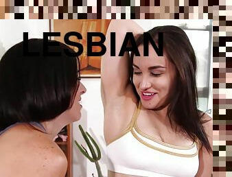 Lesbian armpit yoga!