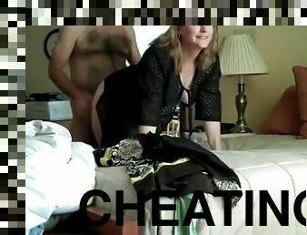 Secretary cheating husband with her boss on business trip