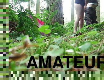 Amateur couple in the woods