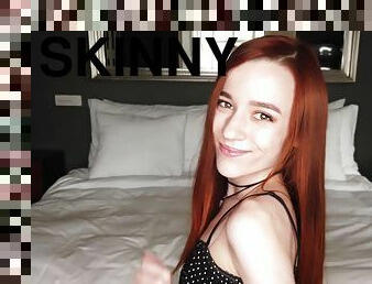 Redhead chick Sherice plays with her clitty and fingers pussy
