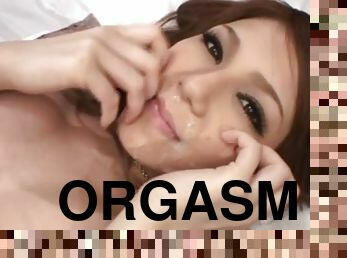 Mihono Tsukimoto takes a dick in her mouth and orgasmic pussy